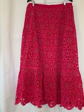 Women's Fuchsia Cut Out Maxi Skirt Plus Size XXL or 2X